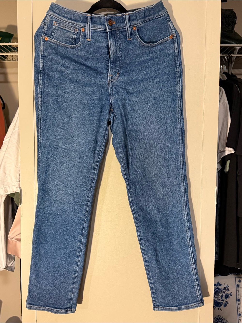 Madewell stovepipe medium wash jeans Sz 28